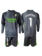 Real Madrid Thibaut Courtois #1 Brankářské Alternativní dres pro děti 2025-26 Dlouhý Rukáv (+ trenýrky)